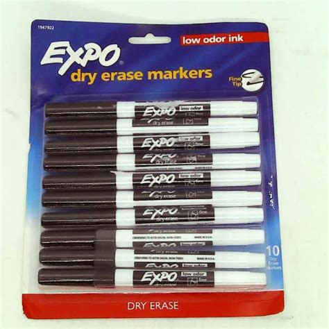 dry erase markers fine point black|More.